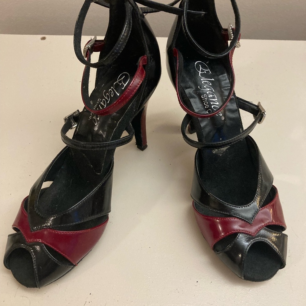 Black and Red Women's Dancing Heels